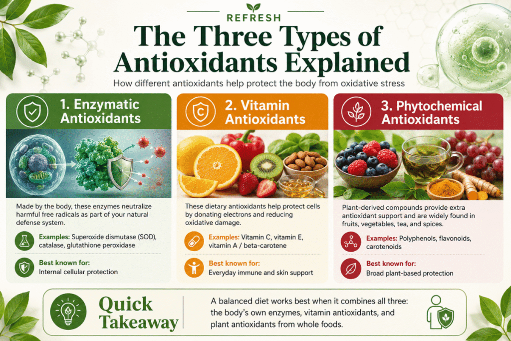 [REFRESH] The Three Types of Antioxidants Explained