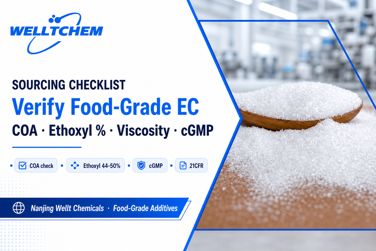 Sourcing Food-Grade Ethyl Cellulose: What to Verify &mdash; Welt